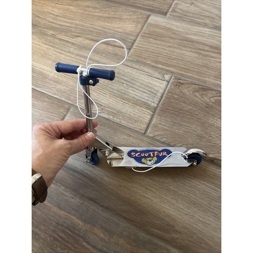 Build A Bear Workshop ScootFur Metal Kick Scooter Blue Silver Bear Accessory